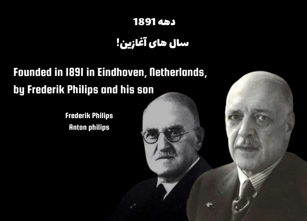 فردریک فیلیپس و پسرش جرارد فیلیپس، بنیانگذاران شرکت