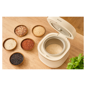 پلو پز سنکور مدل SRM 2000WH در حال پخت برنج کم کربوهیدرات