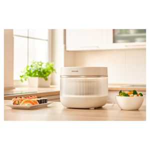 طراحی شفاف با نور داخلی پلو پز سنکور مدل SRM 2000WH