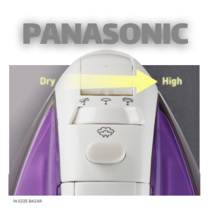 نمای نزدیک از کفی نچسب پیشرفته اتو بخار پاناسونیک NI-WL30، که بر جنس مقاوم و سطح صاف آن برای اتوکشی روان و بدون چسبندگی به پارچه تأکید دارد.