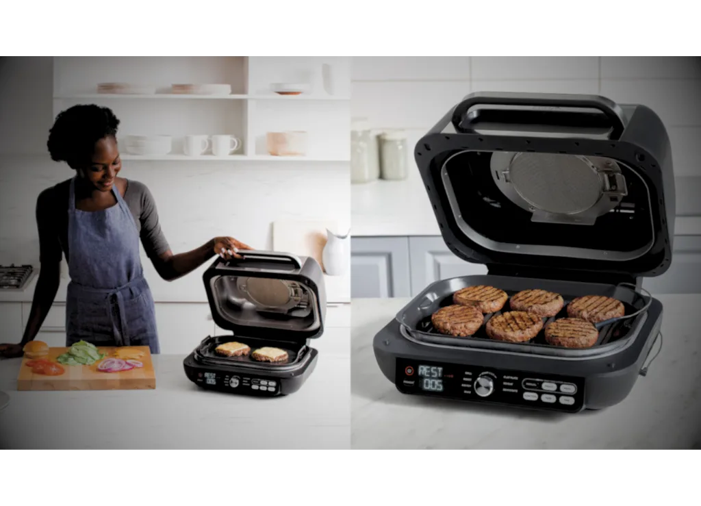 برگر سرخ‌شده ترد در سبد سرخ‌کن بدون روغن هوشمند