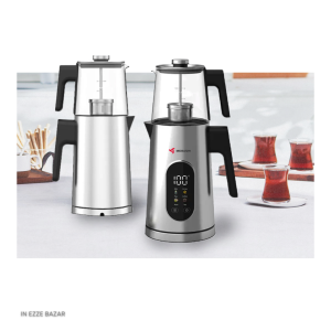 چای ساز مباشی مدل ME-TM303: درب کتری و دکمه بازشونده آن.