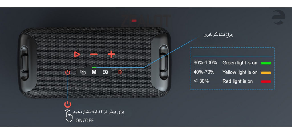 اسپیکر زیلوت zealot s95