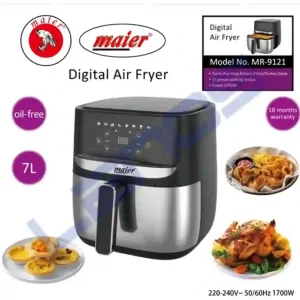 سرخ کن مایر MR-9121؛ تصویر بسته‌بندی و ظرفیت ۷ لیتری
