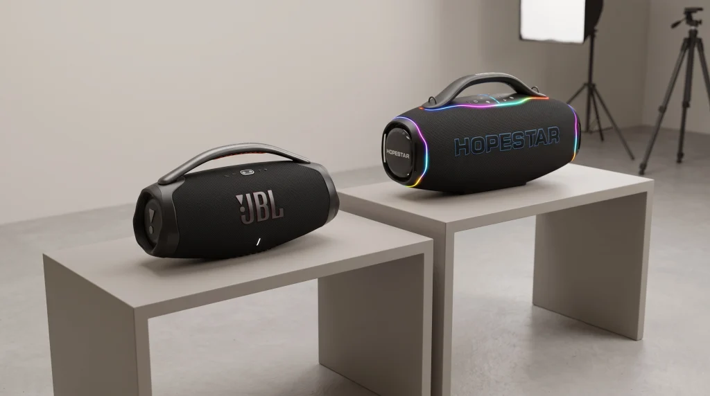دسته‌بندی اسپیکرهای JBL و Hopestar بر اساس اندازه و کاربرد